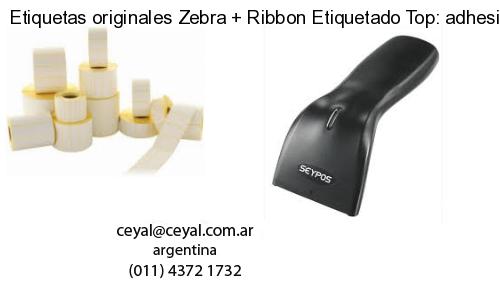 Etiquetas originales Zebra   Ribbon Etiquetado Top: adhesivo   ribbo