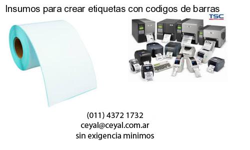 Insumos para crear etiquetas con codigos de barras