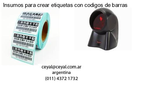 Insumos para crear etiquetas con codigos de barras