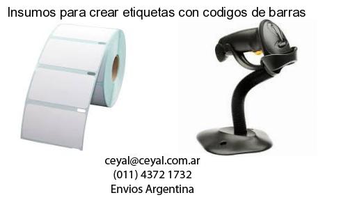 Insumos para crear etiquetas con codigos de barras