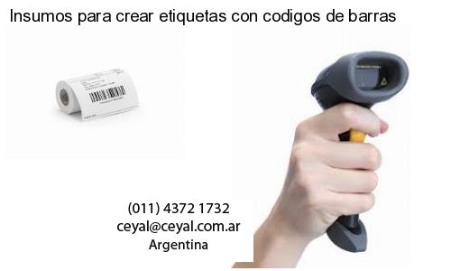 Insumos para crear etiquetas con codigos de barras