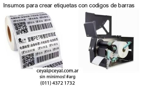 Insumos para crear etiquetas con codigos de barras