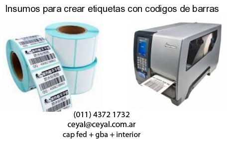 Insumos para crear etiquetas con codigos de barras