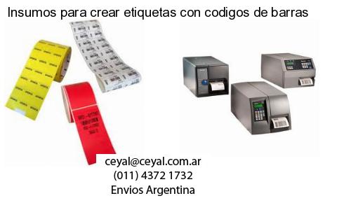 Insumos para crear etiquetas con codigos de barras
