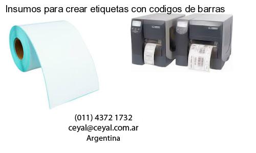 Insumos para crear etiquetas con codigos de barras