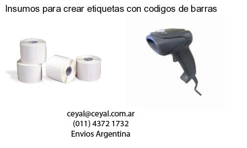 Insumos para crear etiquetas con codigos de barras