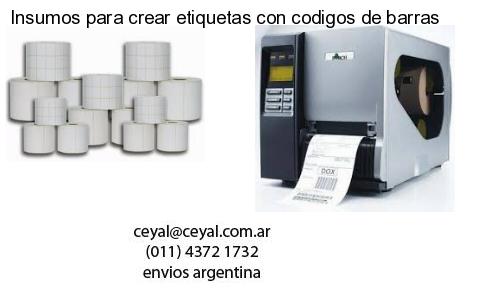 Insumos para crear etiquetas con codigos de barras