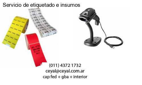 Servicio de etiquetado e insumos