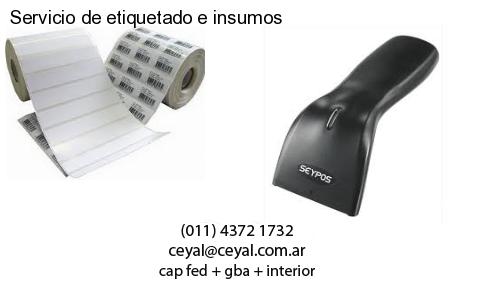Servicio de etiquetado e insumos