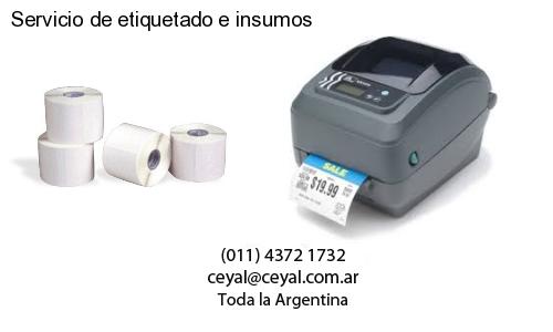 Servicio de etiquetado e insumos