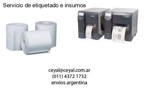 Servicio de etiquetado e insumos