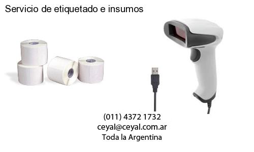 Servicio de etiquetado e insumos