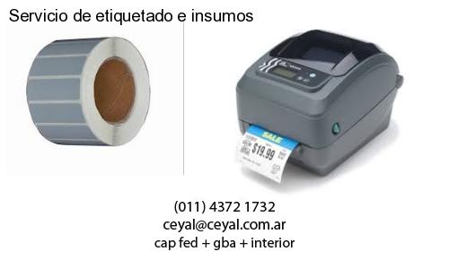 Servicio de etiquetado e insumos