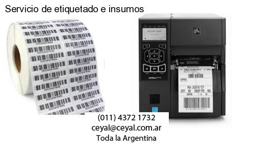 Servicio de etiquetado e insumos