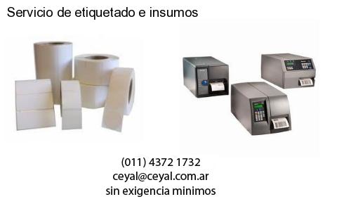 Servicio de etiquetado e insumos