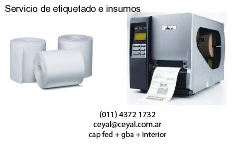 Servicio de etiquetado e insumos