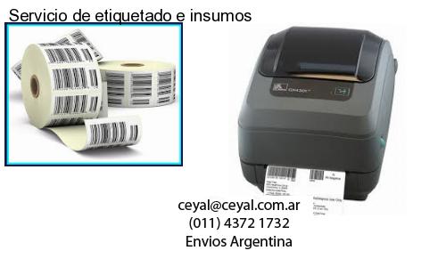 Servicio de etiquetado e insumos