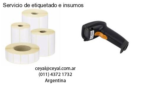 Servicio de etiquetado e insumos