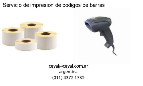 Servicio de impresion de codigos de barras
