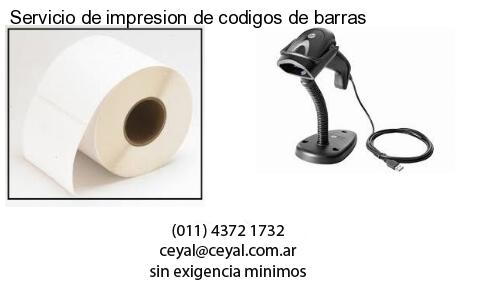Servicio de impresion de codigos de barras