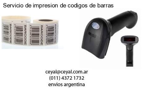 Servicio de impresion de codigos de barras