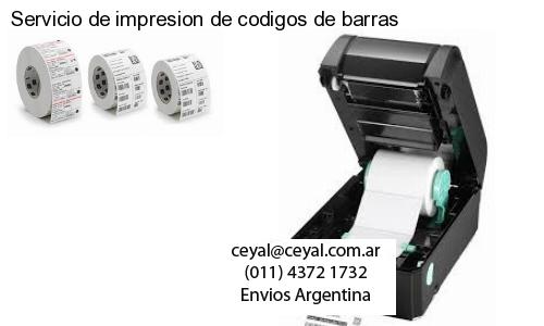 Servicio de impresion de codigos de barras