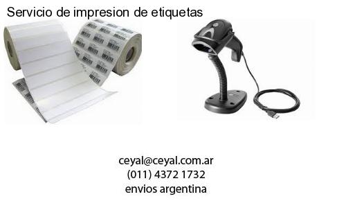 Servicio de impresion de etiquetas