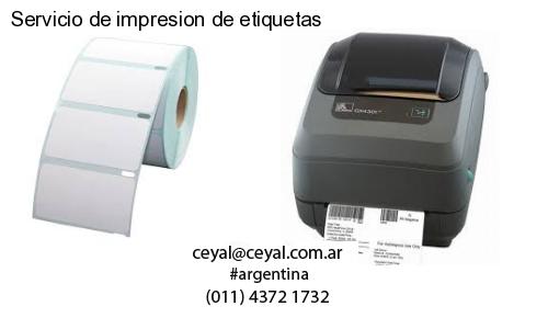 Servicio de impresion de etiquetas