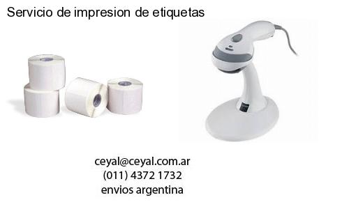 Servicio de impresion de etiquetas