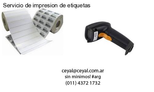 Servicio de impresion de etiquetas