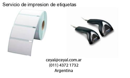 Servicio de impresion de etiquetas