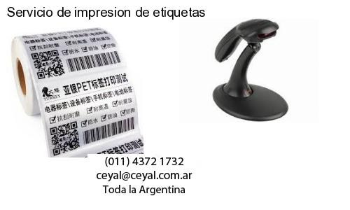 Servicio de impresion de etiquetas