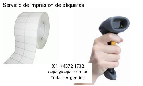 Servicio de impresion de etiquetas