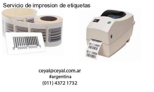 Servicio de impresion de etiquetas