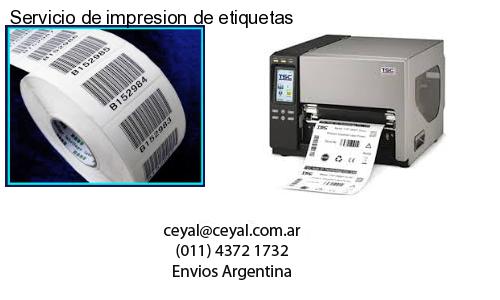 Servicio de impresion de etiquetas