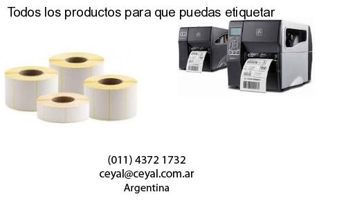 Todos los productos para que puedas etiquetar