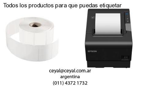 Todos los productos para que puedas etiquetar