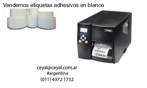Vendemos etiquetas adhesivos en blanco