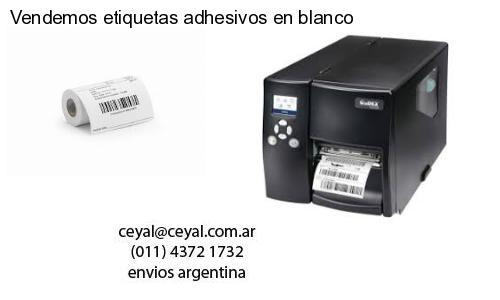 Vendemos etiquetas adhesivos en blanco