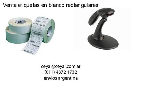 Venta etiquetas en blanco rectangulares