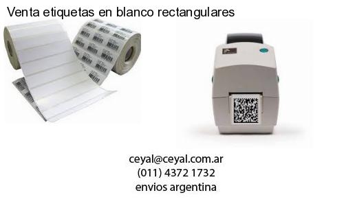 Venta etiquetas en blanco rectangulares