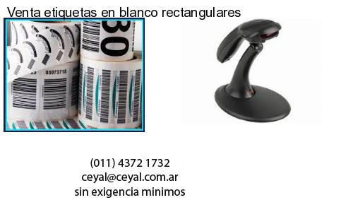Venta etiquetas en blanco rectangulares