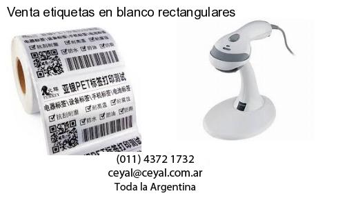 Venta etiquetas en blanco rectangulares