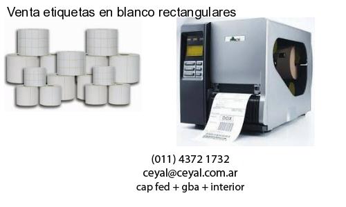 Venta etiquetas en blanco rectangulares