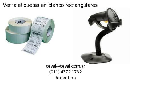 Venta etiquetas en blanco rectangulares