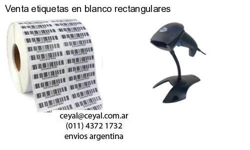 Venta etiquetas en blanco rectangulares