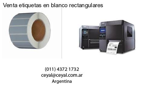 Venta etiquetas en blanco rectangulares