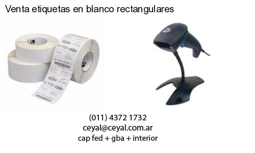 Venta etiquetas en blanco rectangulares