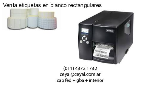 Venta etiquetas en blanco rectangulares