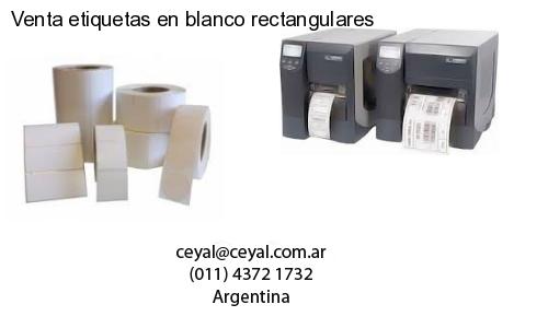 Venta etiquetas en blanco rectangulares